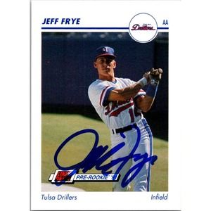 Jeff Frye Signed 1989 STAR RC MiLB #137 Card Rangers Auto Tulsa Drillers